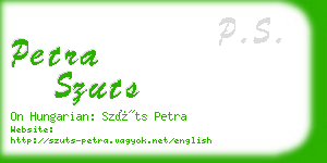 petra szuts business card